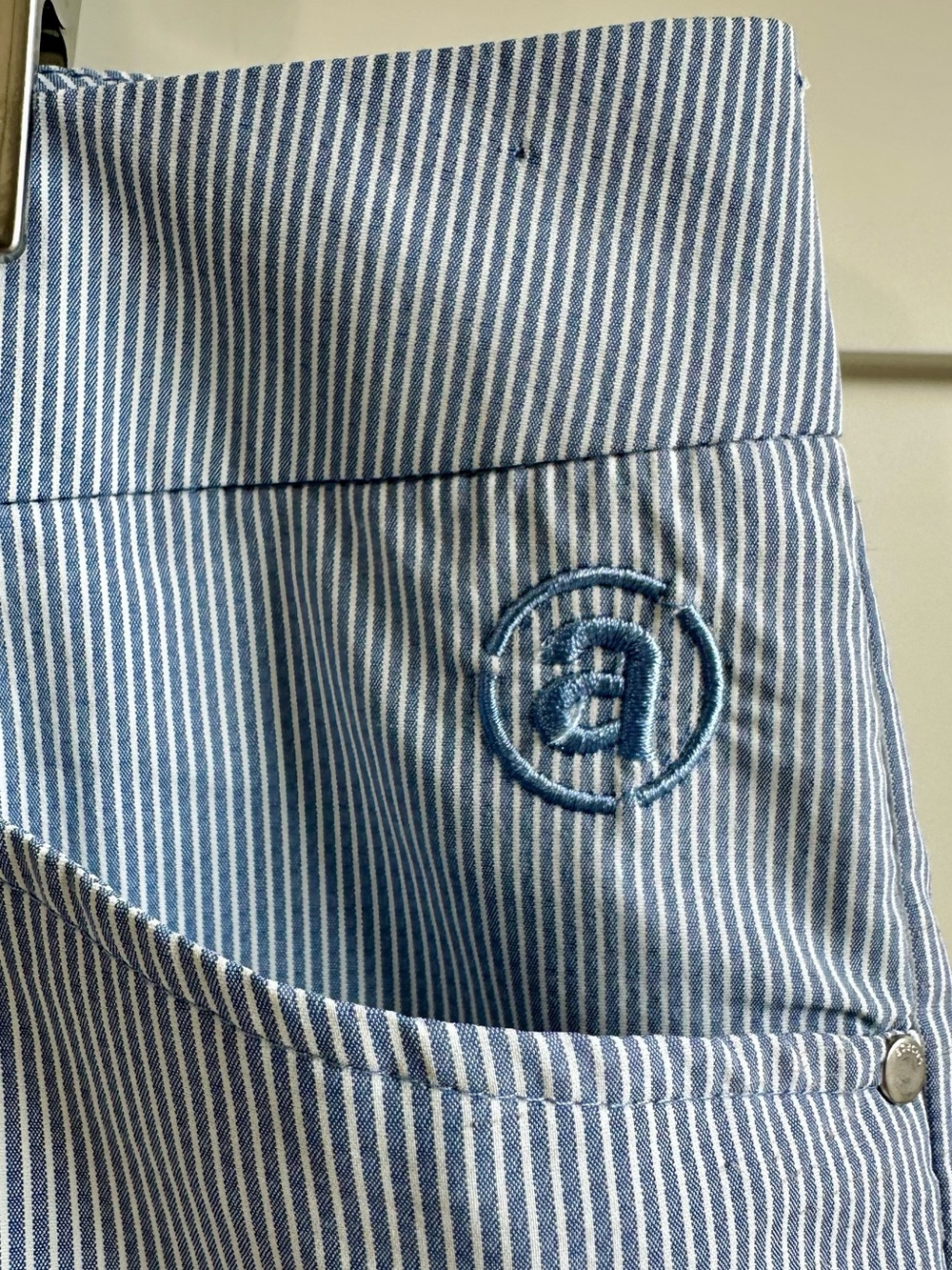 Abacus Women’s Performance Shorts Size 12 blue white pinstripe tech golf - Picture 9 of 13
